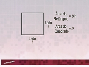 Cálculo da Área do Quadrado, Área da Figura Plana