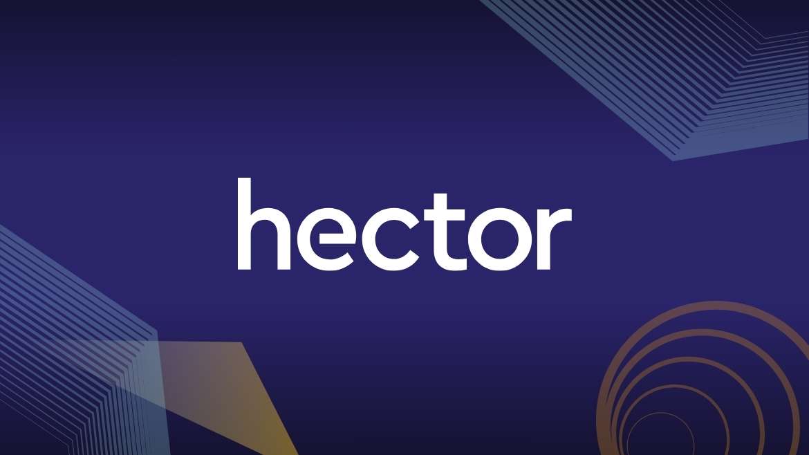 Imagem. Banner com logotipo do hector.